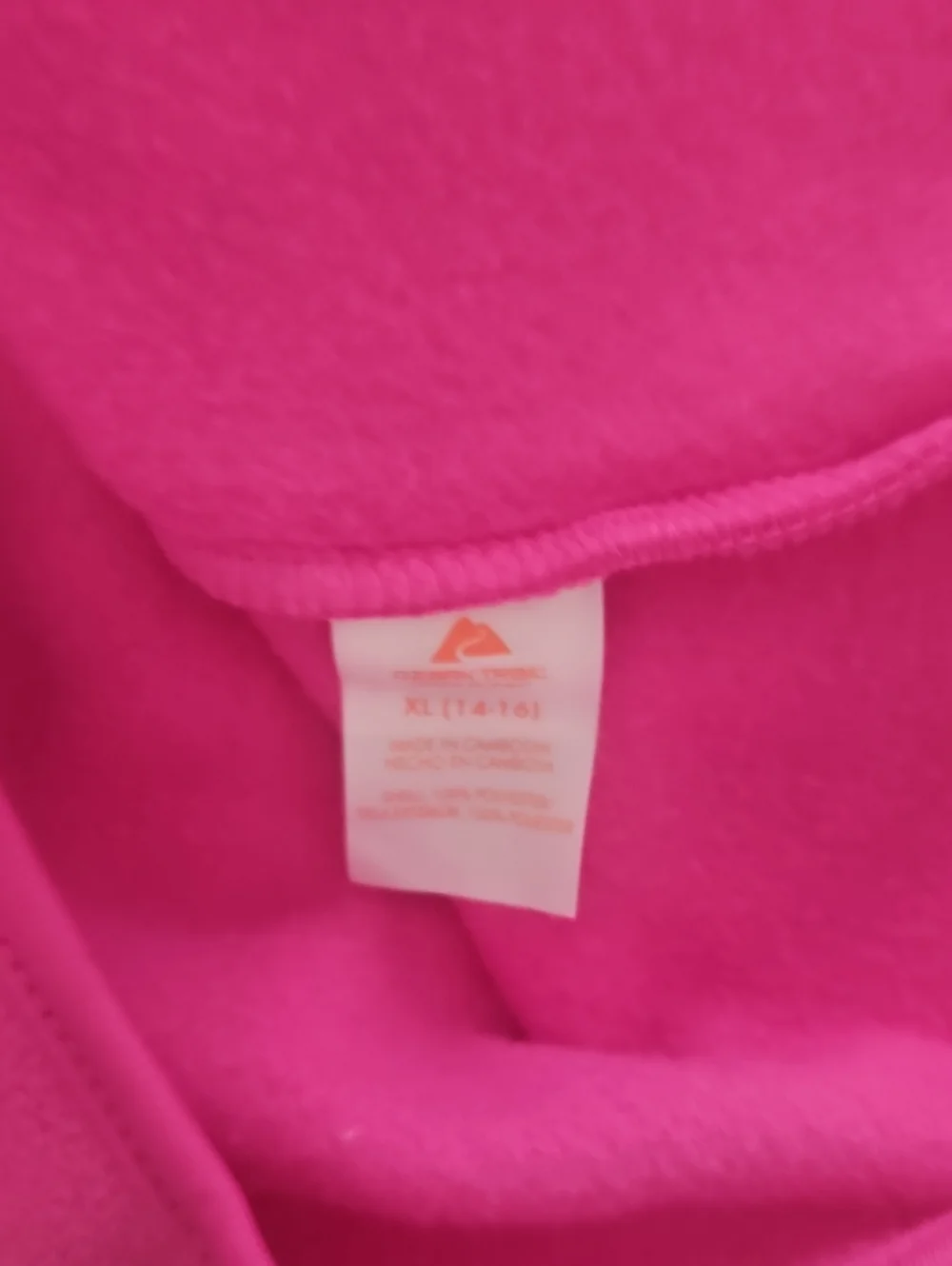 OZARK Trail Polar Fleece Hot Pink Jacket XL 14/16 Girls NWT